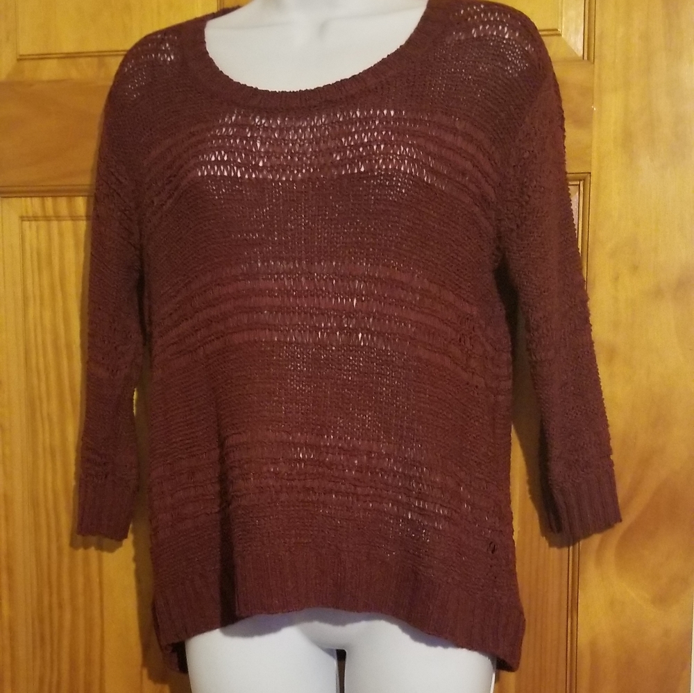 Wine knit top